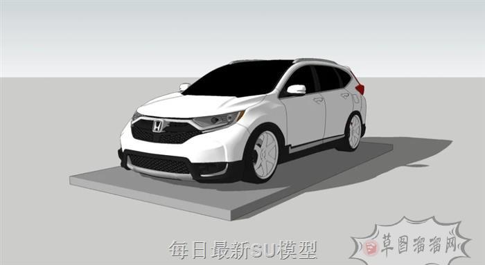本田CRV汽车的su模型库 SU模型图片1 完全免费素材