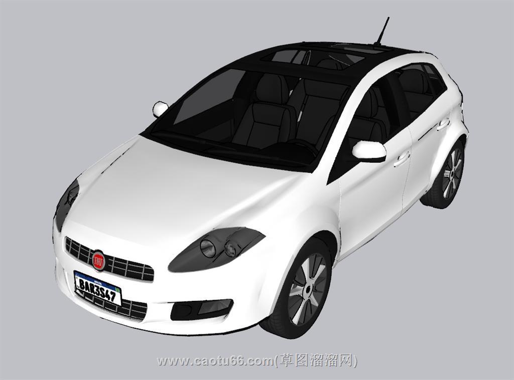 菲亚特汽车 SU模型图片1 完全免费素材