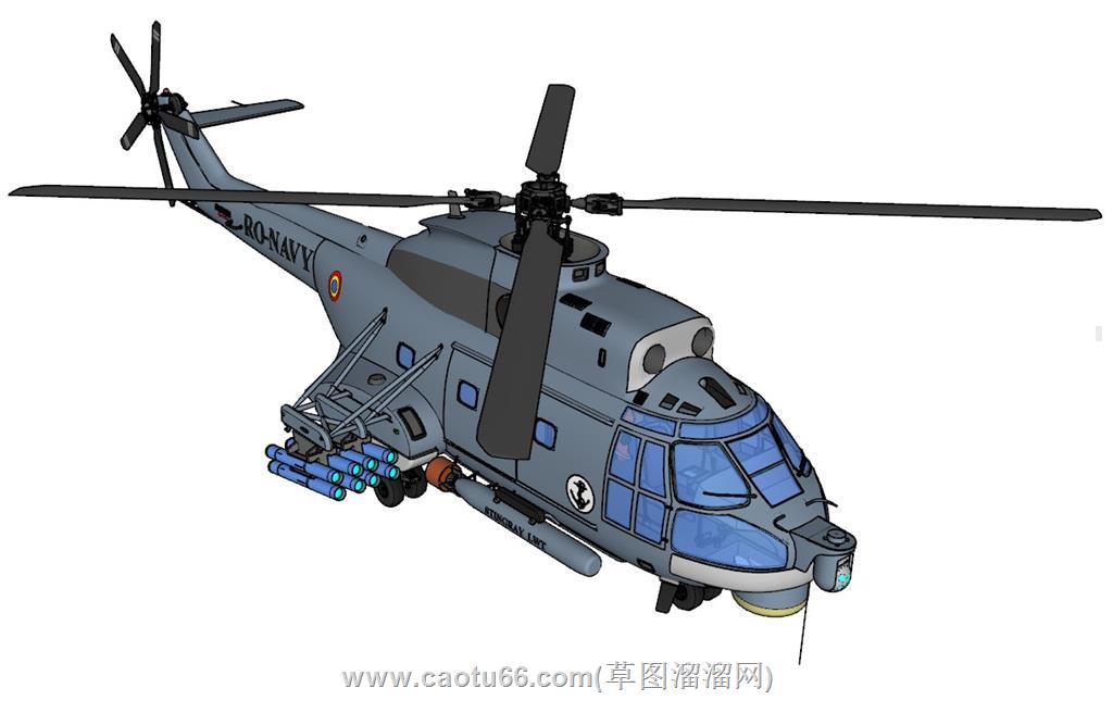武装直升飞机SU模型分享作者是移山的愚公