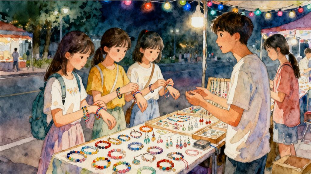 水彩画:小伙辞去月薪8千工作摆摊日入破千