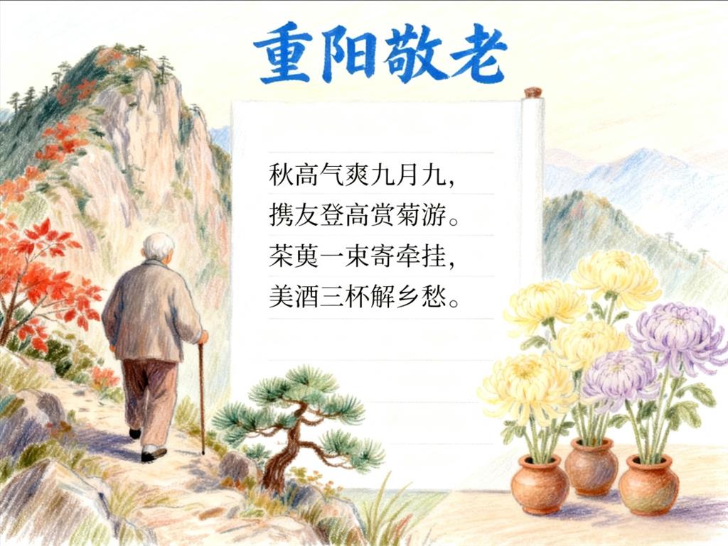手抄报:重阳节古诗