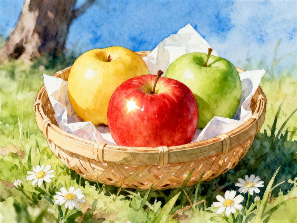 水彩画:苹果的分量