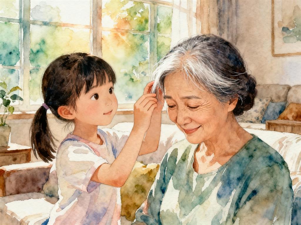 水彩画:你是哪一瞬间意识到父母变老的