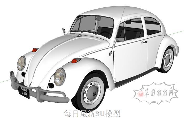 大众甲壳虫汽车SU模型上传日期是2021-06-25