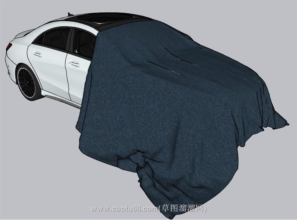遮盖汽车SU模型上传日期是2022-07-22