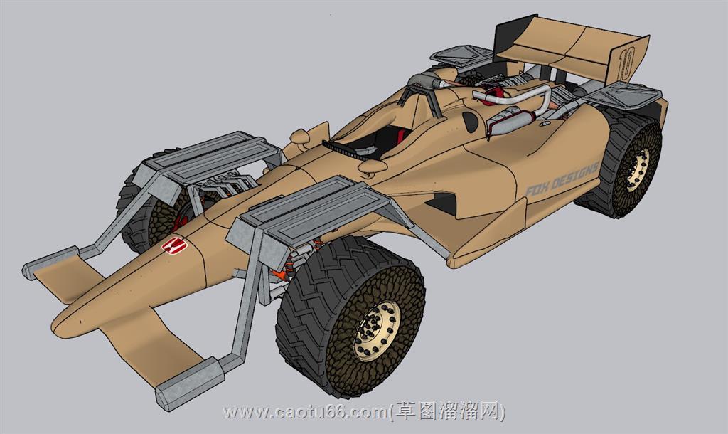 F1赛车汽车方程式本田草图模型(ID52096) skp模型图片2 免费模型库