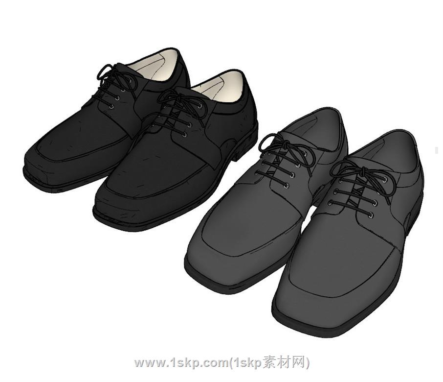 男鞋皮鞋SU模型上传日期是2023-03-07