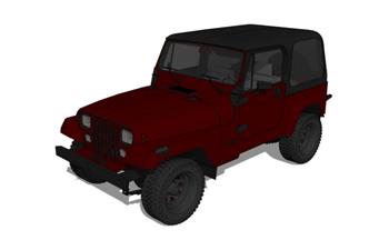 Jeep越野车汽车的su模型