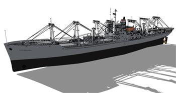 货轮轮船货船的su免费模型