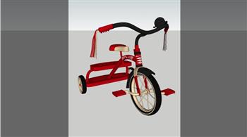 儿童三轮车玩具车su模型库免费素材