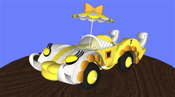 儿童卡通车玩具车su素材网站免费