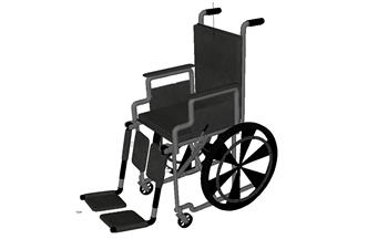 轮椅车病人SU模型