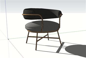 餐椅圆形椅子SU模型