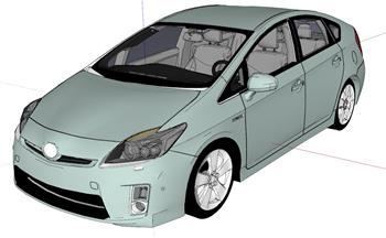 丰田普锐斯2010汽车轿车sketchup模型