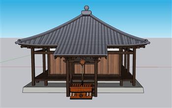 日本古建神社SU模型