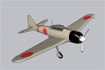 日本零式战机飞机SU模型