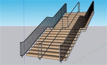 阶梯楼梯SU模型