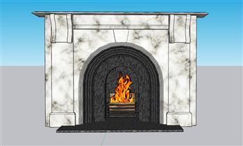 壁炉火炉暖炉SU模型