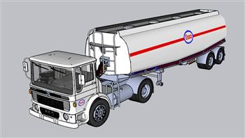 油罐车卡车SU模型