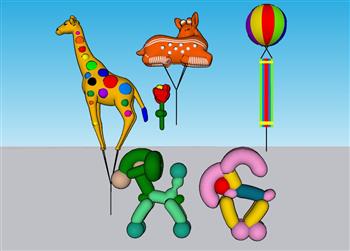 玩具气球SU模型
