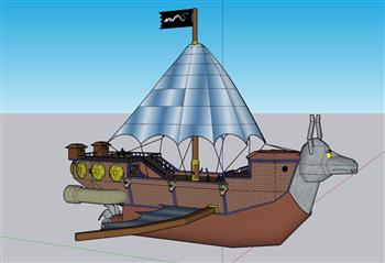 儿童游乐海盗船SU模型