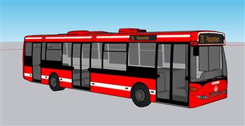 公交车巴士SU模型