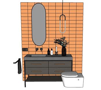 浴室柜SU模型