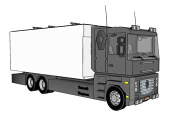 大卡车汽车su模型(ID30607)