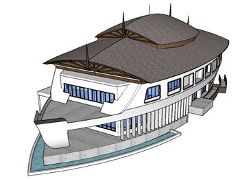 船型房屋异形SU模型