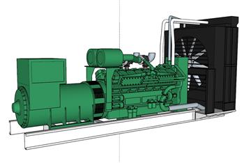 机械设备水泵SU模型
