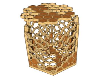 人造蜂窝蜂巢SU模型