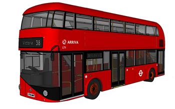 巴士公交车SU模型