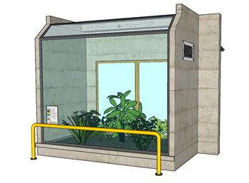 植物温室花箱SU模型