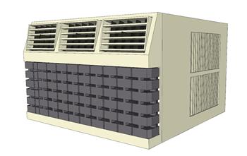 大功率空调空调外机SU模型
