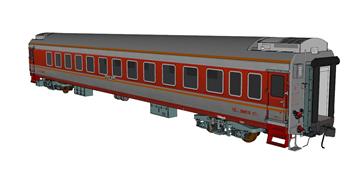 火车车厢硬座SU模型