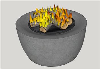 火焰火炉暖炉SU模型