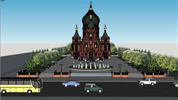 俄罗斯教堂SU模型