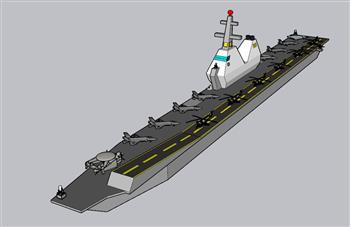 预警机护卫舰军舰SU模型