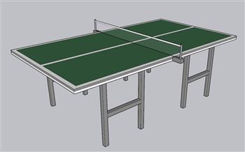 乒乓球球桌乒乓球桌SU模型