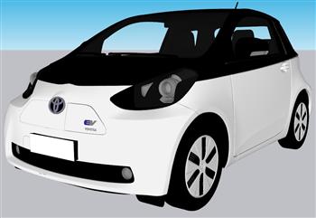 丰田IQ EV电动新能源汽车su模型免费(ID33224)