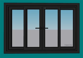 玻璃门玻璃窗窗户SU模型
