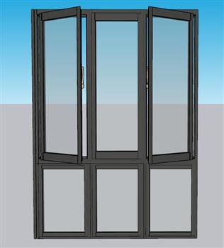 玻璃门窗玻璃门SU模型