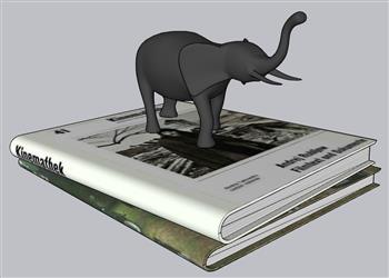 大象工艺品雕塑SU模型