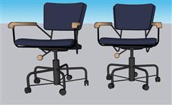 旋转椅办公椅电脑椅SU模型