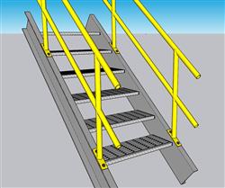 工业楼梯步梯SU模型