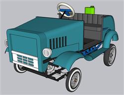 儿童玩具车拖拉机SU模型