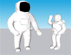 宇航员装饰摆件SU模型