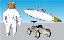 太空人宇航员SU模型