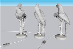 鹦鹉鸟造型灯具SU模型