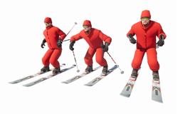 滑雪运动员人物SU模型